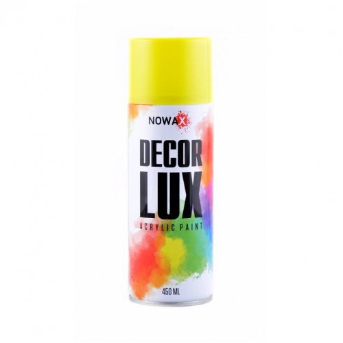Акриловая краска желтая NOWAX Decor Lux (1023) 450мл Акриловая краска желтая NOWAX Decor Lux (1023) 450мл