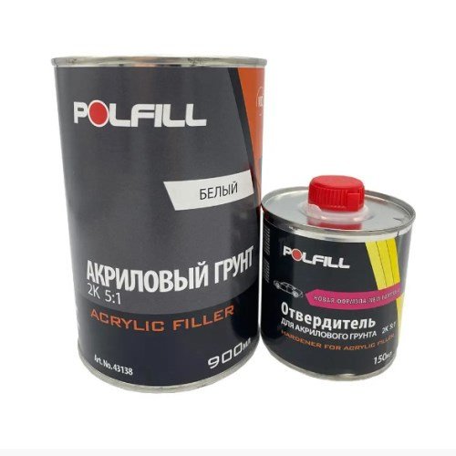 Polfill Почва акриловая Polfill 5:1 Eco 0.75l белый+зат.0,15l (43138)