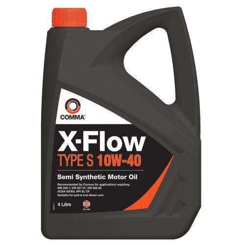 Моторное масло Сomma X-FLOW TYPE S 10W40 API SL/CF ACEA A3/B3 4л (4шт/уп)