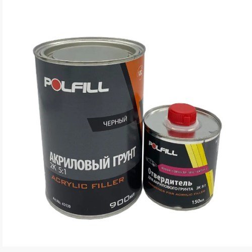 Polfill Почва акриловая Polfill 5:1 Eco 0.75l черный+зат.0,15l (43139)