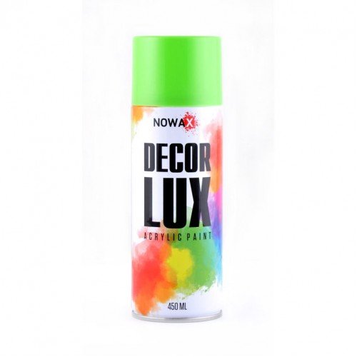 Акриловая краска глянцевая светло зеленая NOWAX Decor Lux (6018) 450мл Акриловая краска глянцевая светло зеленая NOWAX Decor Lux (6018) 450мл