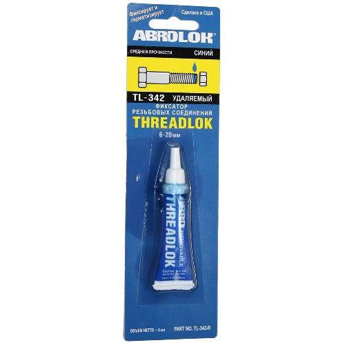 Фиксатор резьбы синий TL 342 (6мл) ABRO (TL-342)